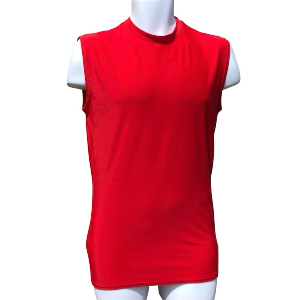 Badger Sport Red Sleeveless Fitted Athletic Tank! NEW